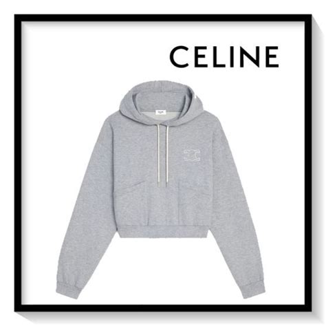 celine triomphe hoodie|COTTON/CASHMERE TRIOMPHE HOODIE .